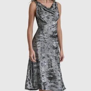 NWT! DKNY Dress ONLY $69!RETAIL $149!Jacquard Sleeveless Abstract Jacquard Sz 12